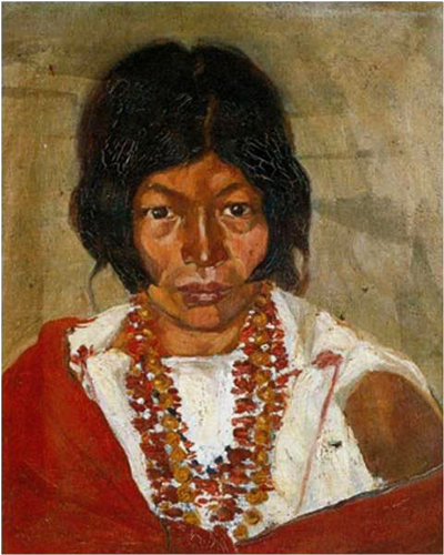 "Retrato de india", Camilo Egas, 1906