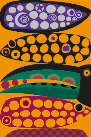 Ilustración de "Torrejas", por Esteban Garcés, para la serie de cocina ecuatoriana "Allimicuna", escrita por Julio Pazos Barrera.